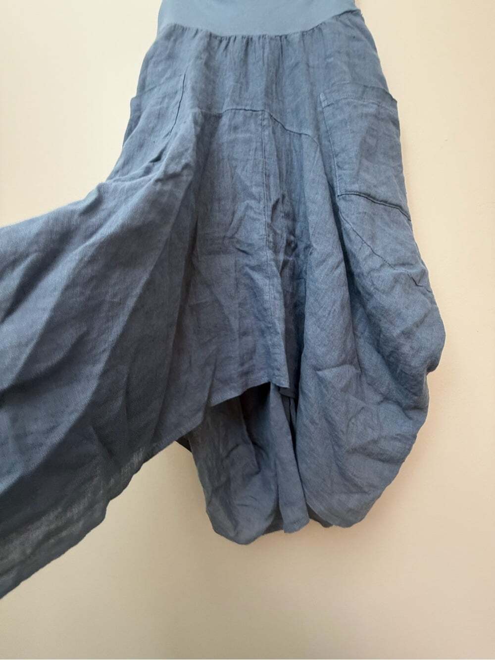 100 Linen Italian Balloon Midi Lagenlook Sorella by Papa Fashions w Skirt - Picture 8 of 10